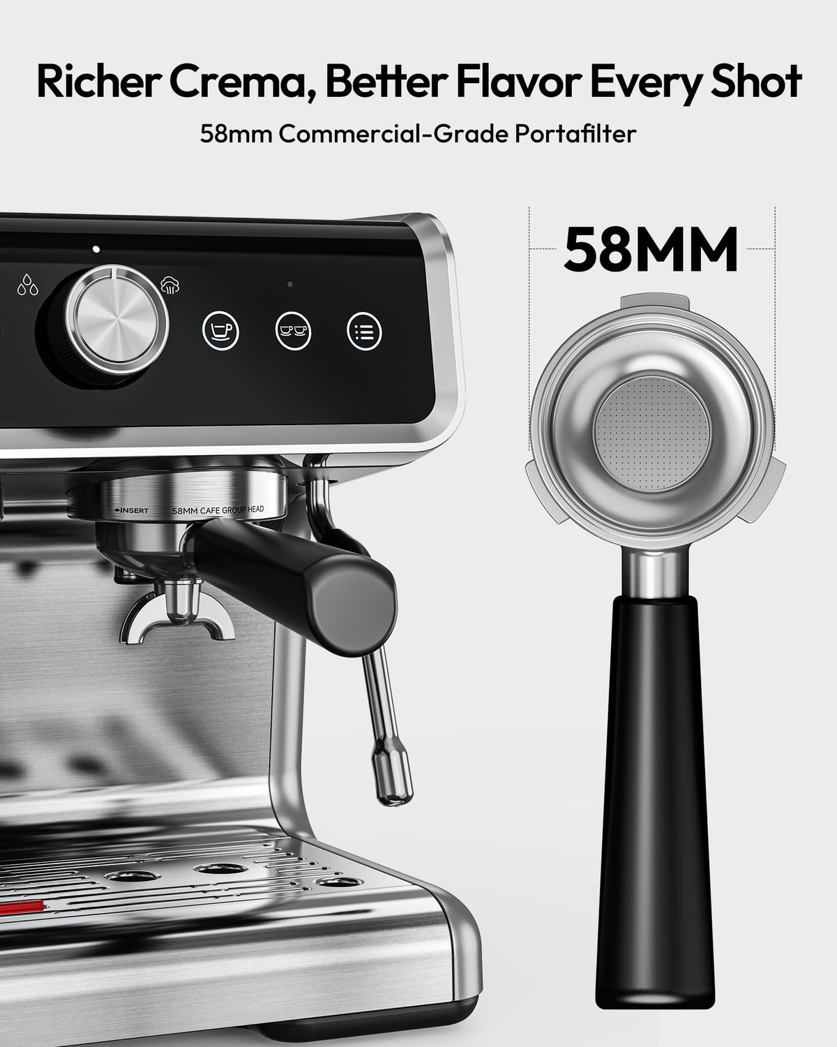 Espresso Machine with Grinder and Milk Frother J528