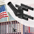 White Flagpole Mount for Round and Square Railing J120