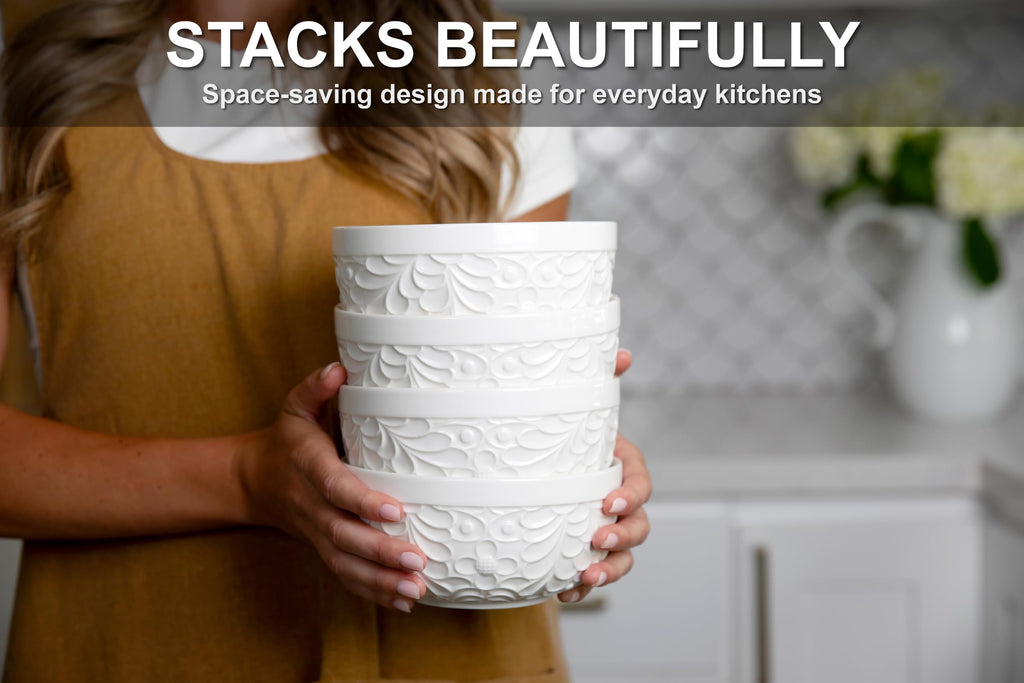 22 Oz Ceramic Bowls Set of 4 V614