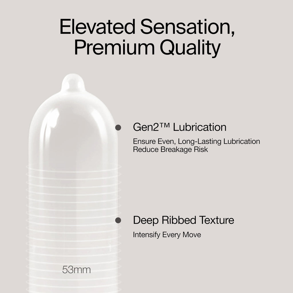 Ribbed Lubricated Natural Latex Condoms 3 Count L94686