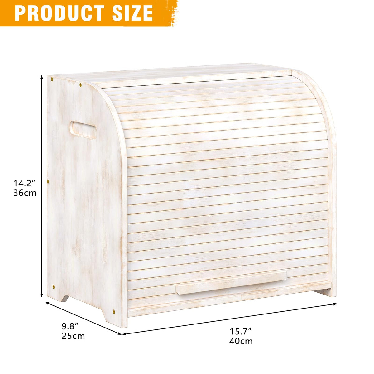 Bamboo Roll Top Bread Box J5711