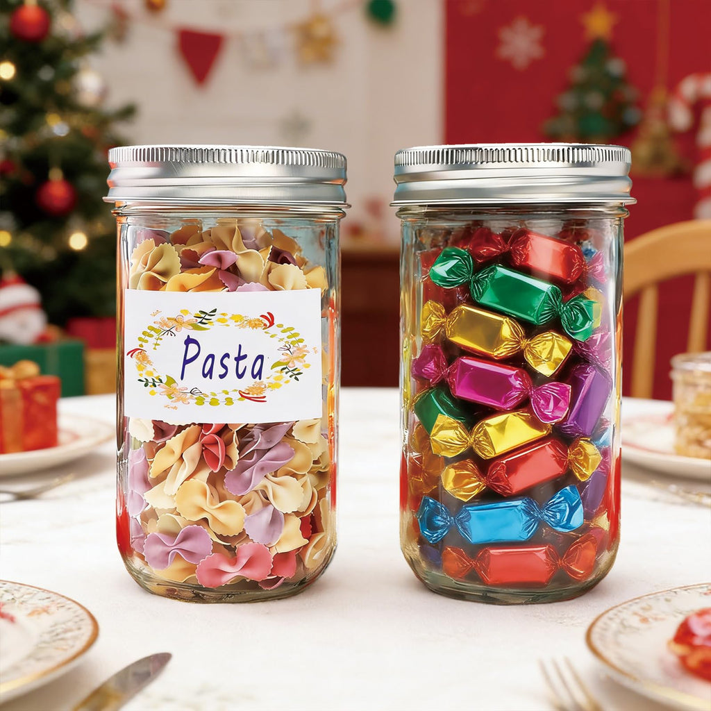 24 Pack 12 oz Mason Jars with Lids E703627