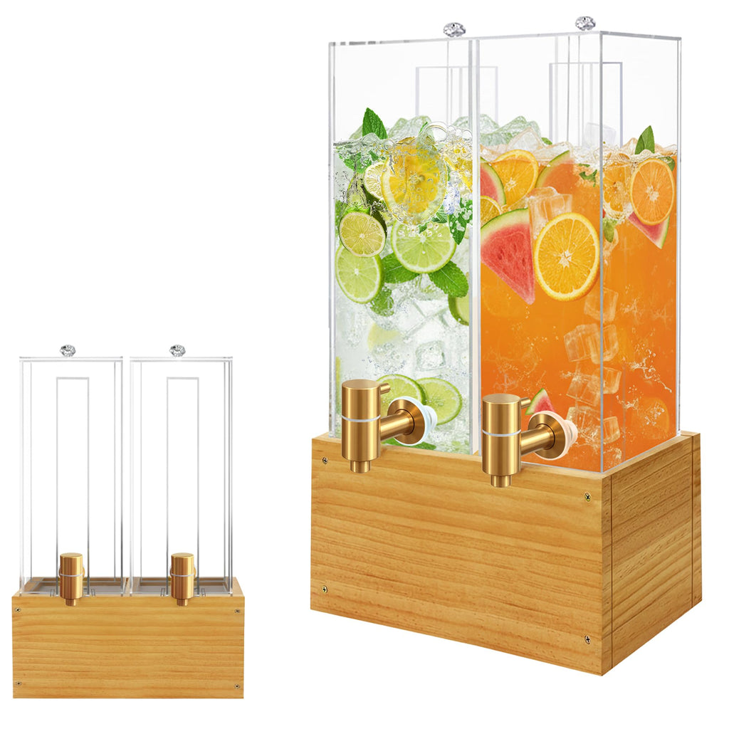 2 Pack 2 Gallon Drink Dispenser with Stand and Ice Core I586814