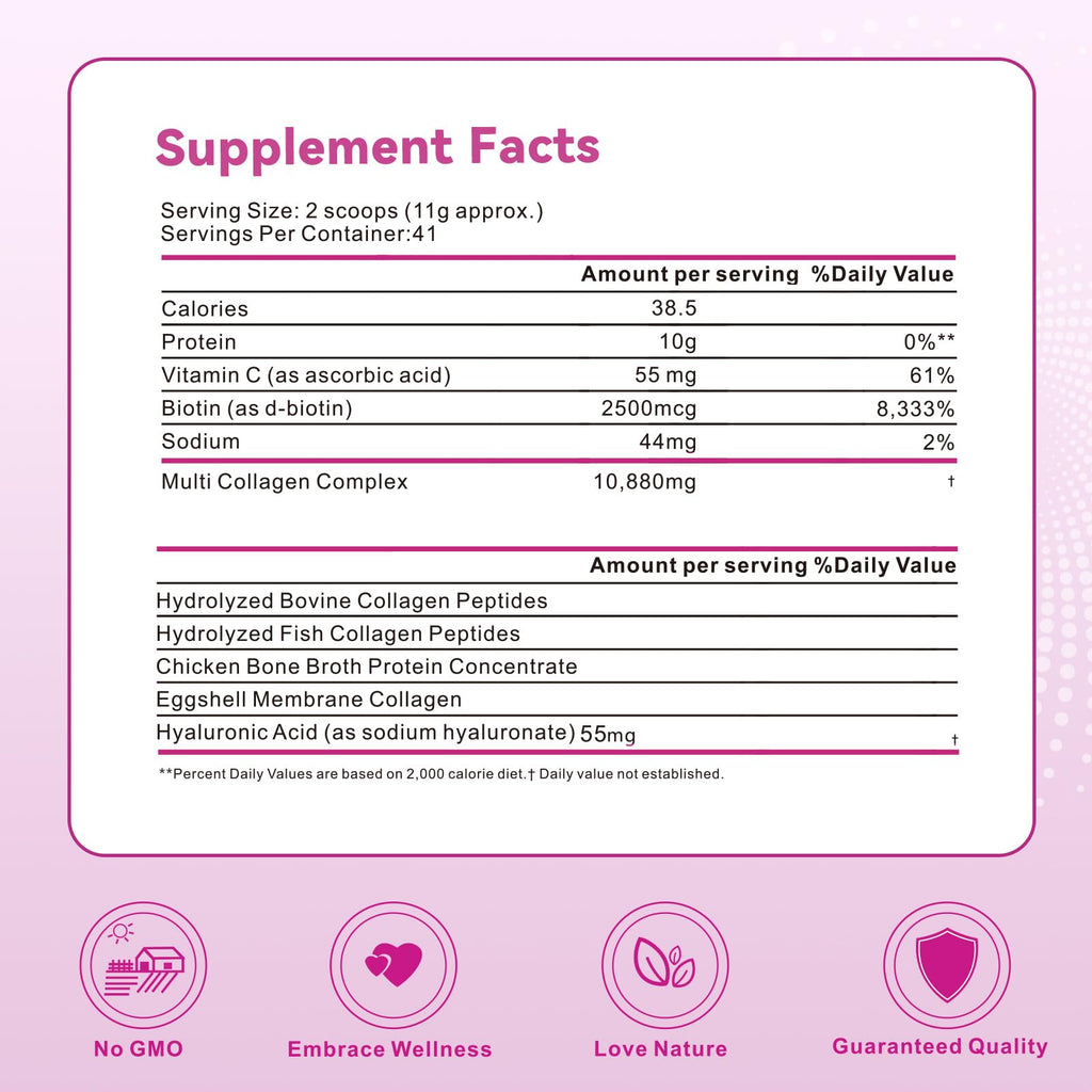 Unflavored Multi Collagen Peptides Powder 1lb G65703