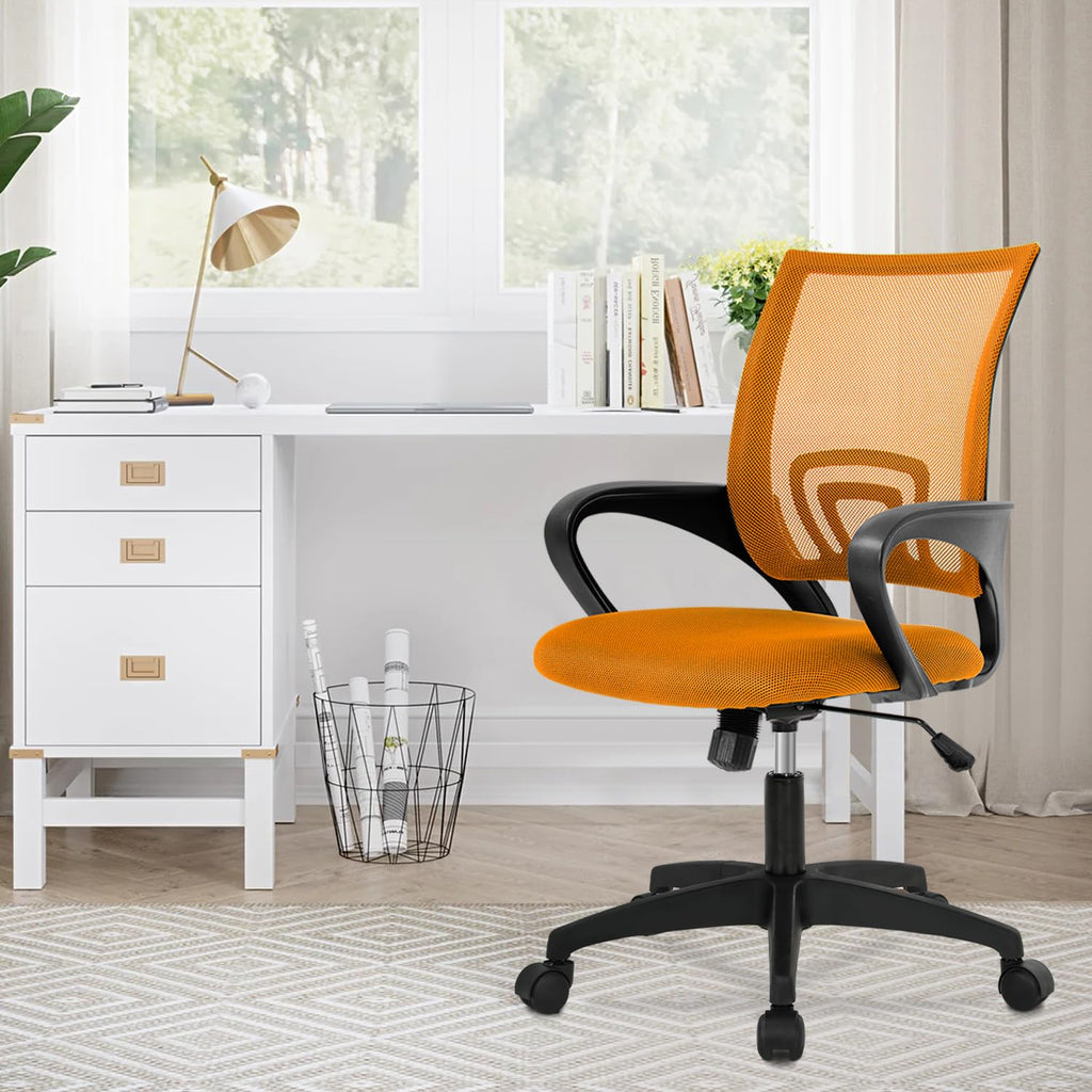 Orange Mesh Ergonomic Office Chair with Lumbar Support I724915