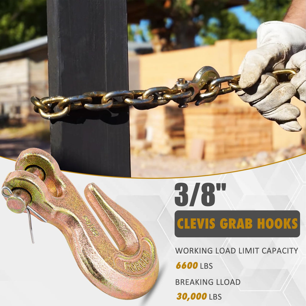 3/8 Chain Hook Heavy Duty 4 Pack H612