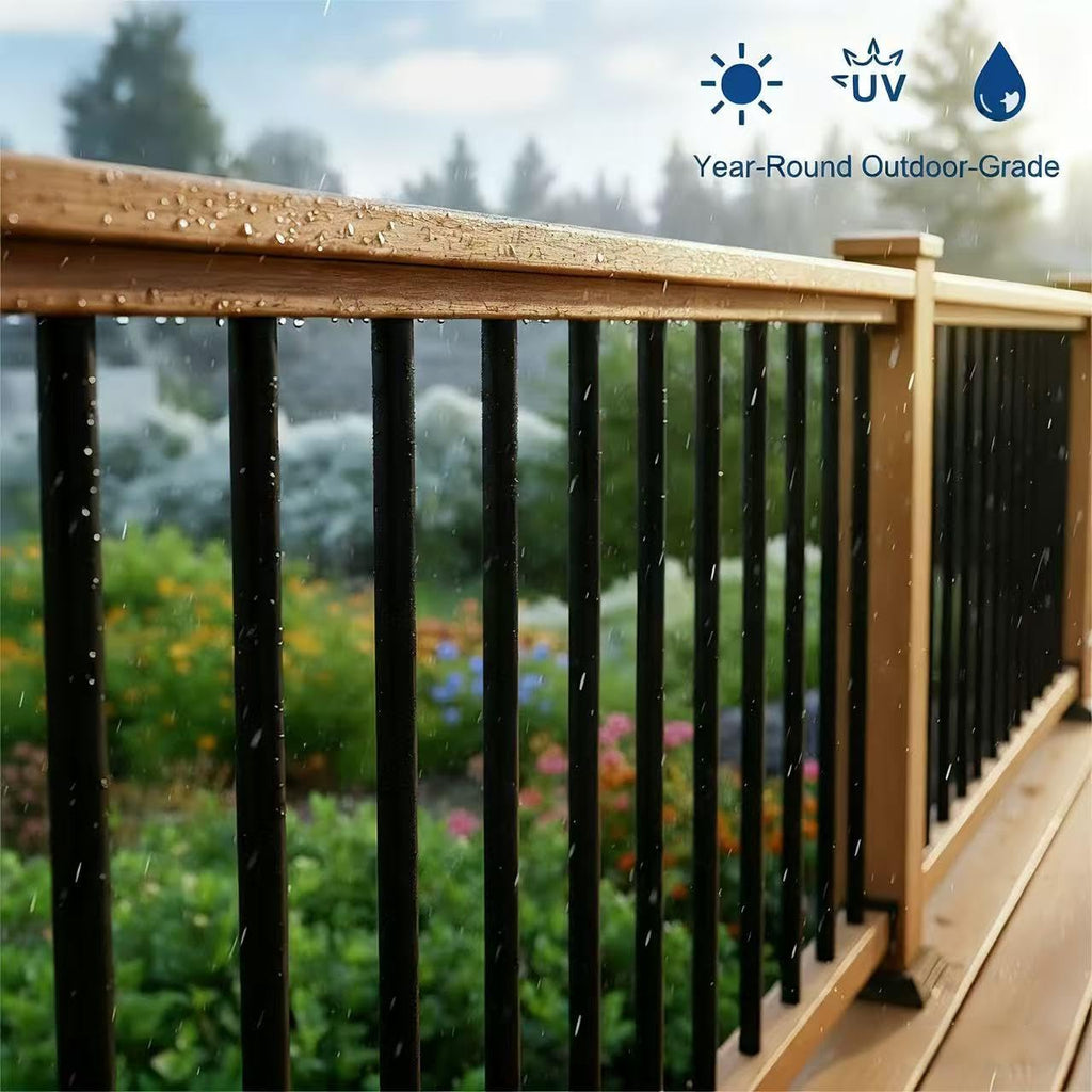 56 Pack 26 inch Black Round Aluminum Balusters I95421