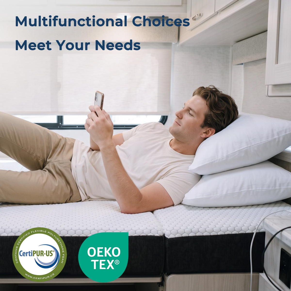 Foldable Mattress Medium Twin Size U27127