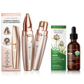 Electric Epilator and Oil Hair Removal Bundle F715