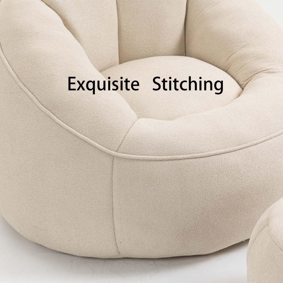 Memory Foam Bean Bag Chair with Footrest Y19664