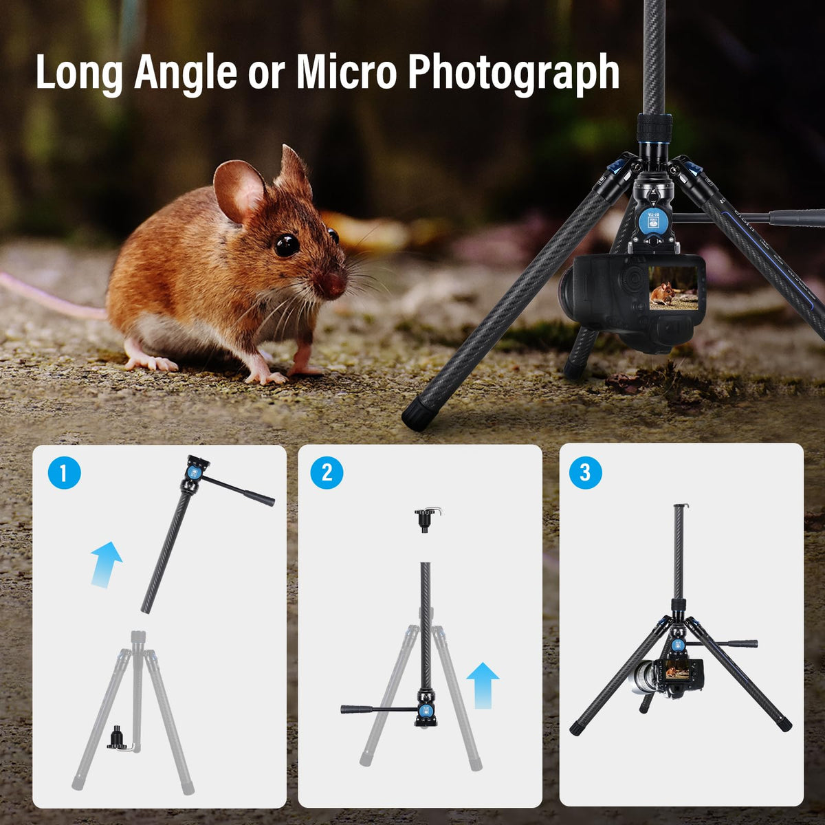 Carbon Fiber Tripod with Panoramic Fluid Head M67838