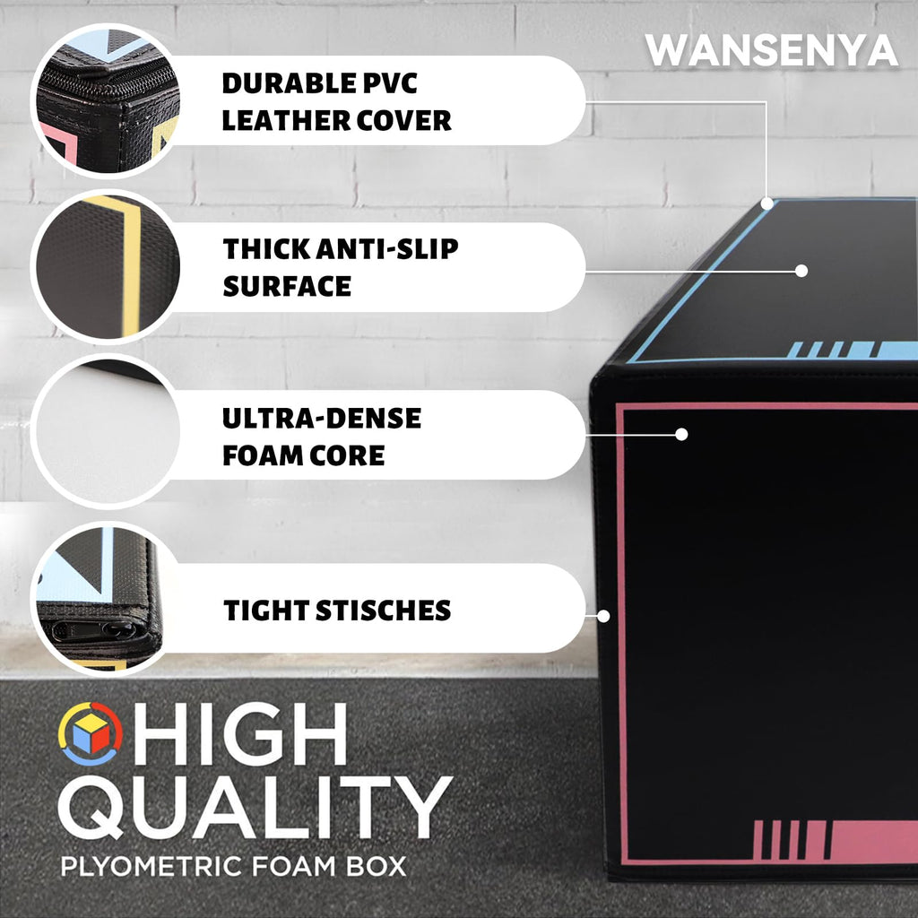 3-in-1 Non-Slip Foam Plyometric Jump Box F1800