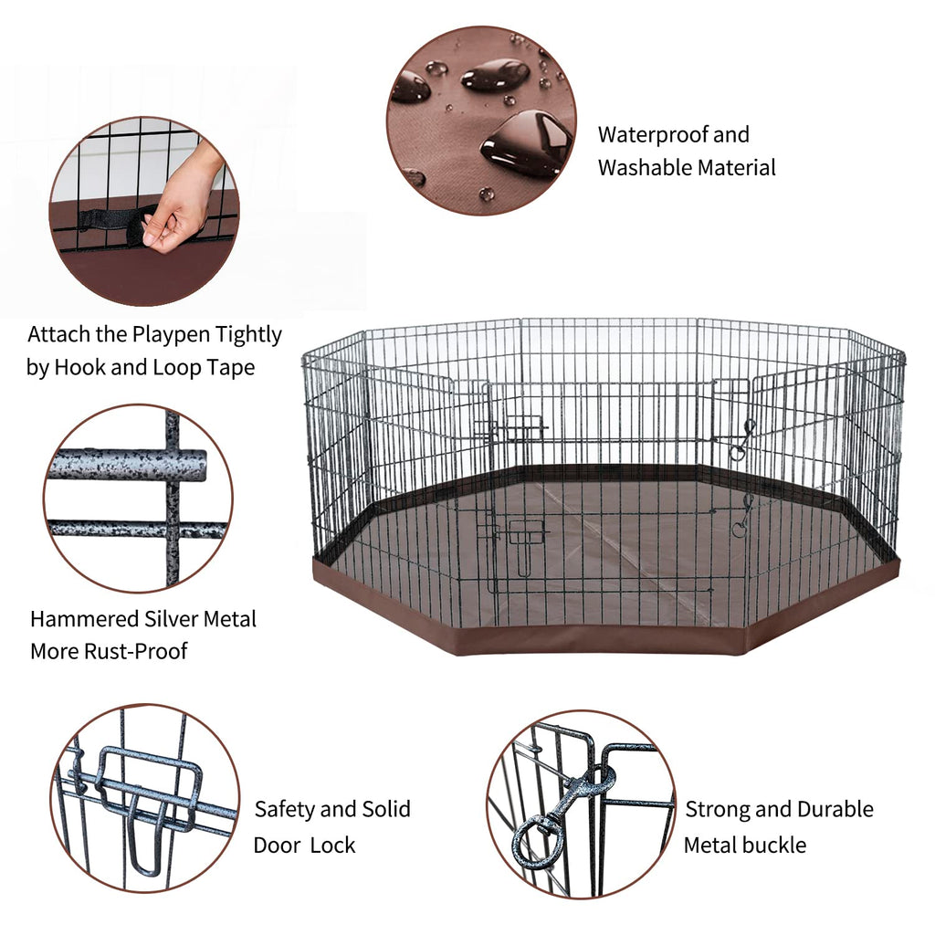 Foldable Metal Dog Playpen 8 Panels 36 Inch B39618