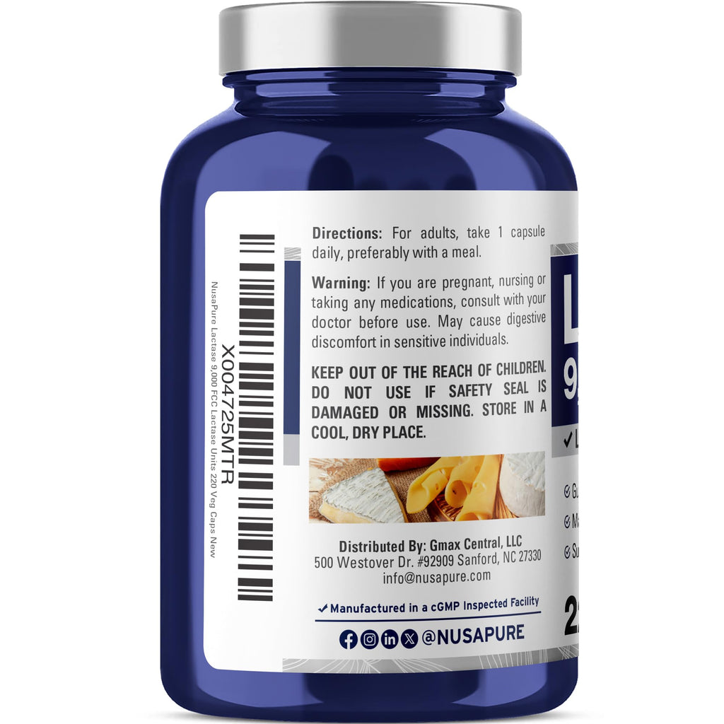 Vegan Lactase Enzyme 220 Veg Capsules S66104