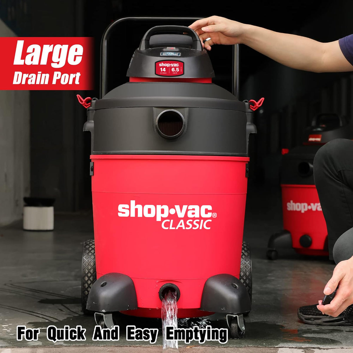 14 Gallon 6.5-Peak HP Wet/Dry Vacuum with Filter and Dust Collector A12035