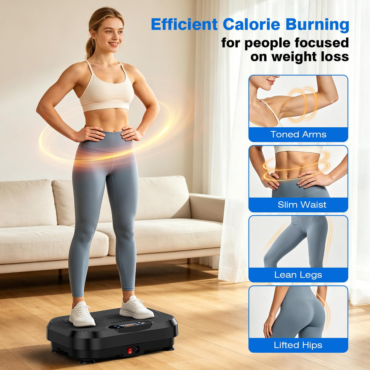 Vibration Plate Exercise Machine Black T80459