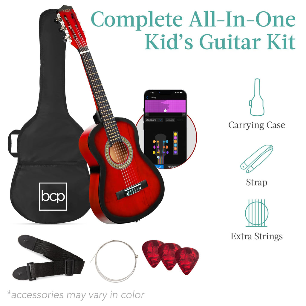 30in Kids Acoustic Guitar Starter Kit with Case T799224