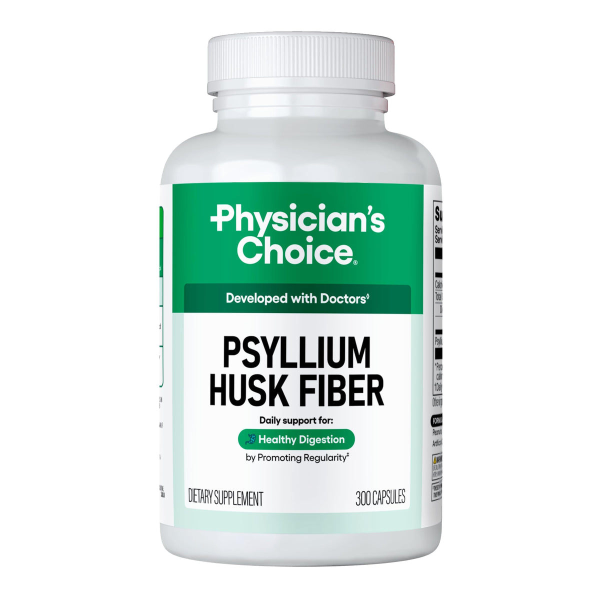 Vegan Psyllium Husk Fiber 300 Capsules H182