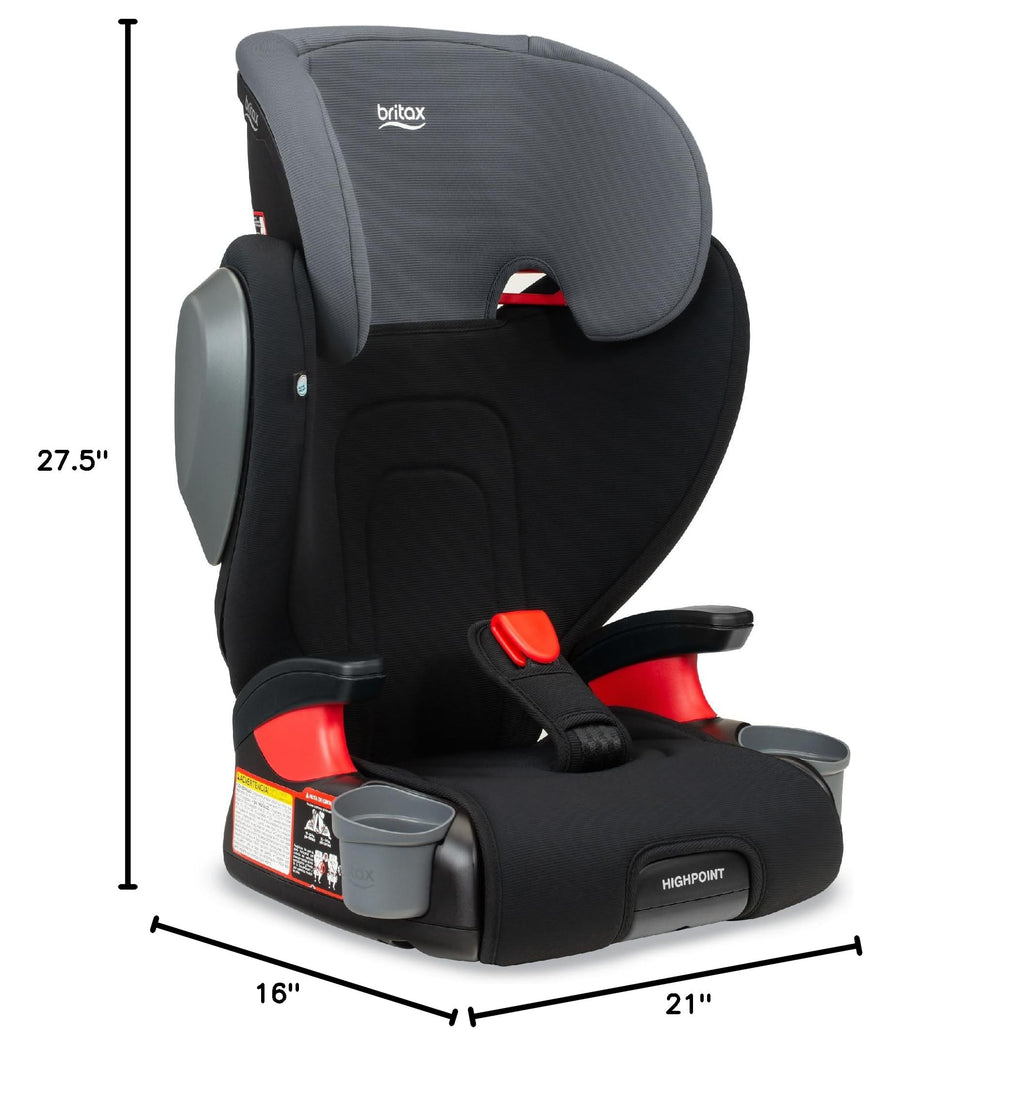 Black Backless Belt-Positioning Booster Seat B641