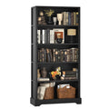 5 Tiers Wooden Bookshelf, 65.2" Tall 31.5" Wide Black O45321