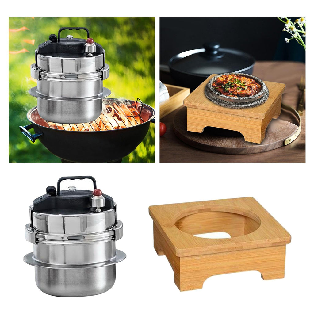 Small Pressure Cookers with Wooden T129