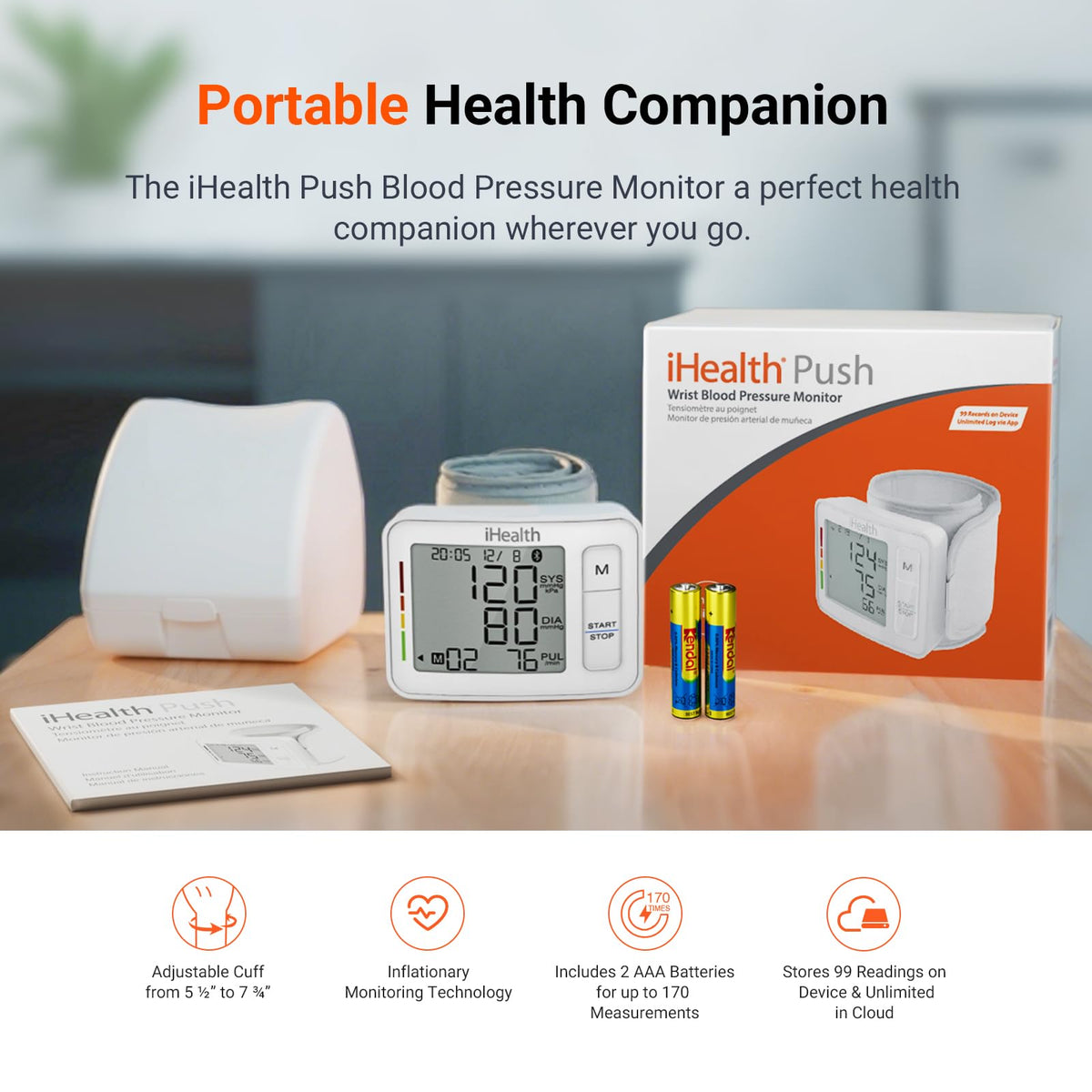 Wrist Blood Pressure Monitor with App X655