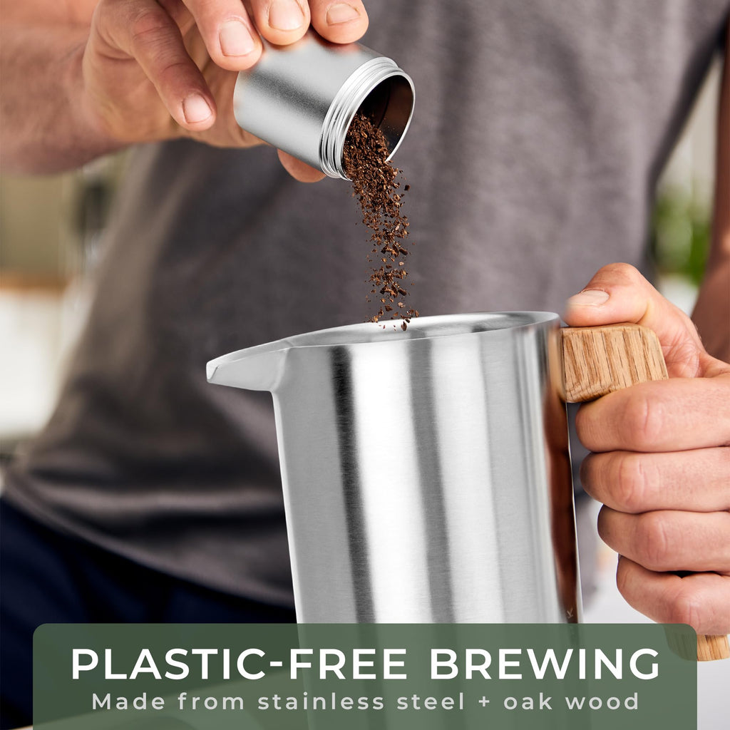 34 oz Stainless Steel Double Wall French Press G9851
