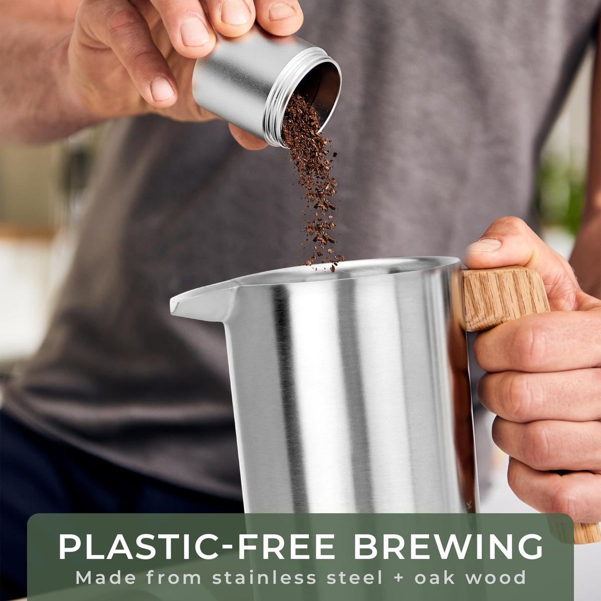 34 oz Stainless Steel Double Wall French Press G9851