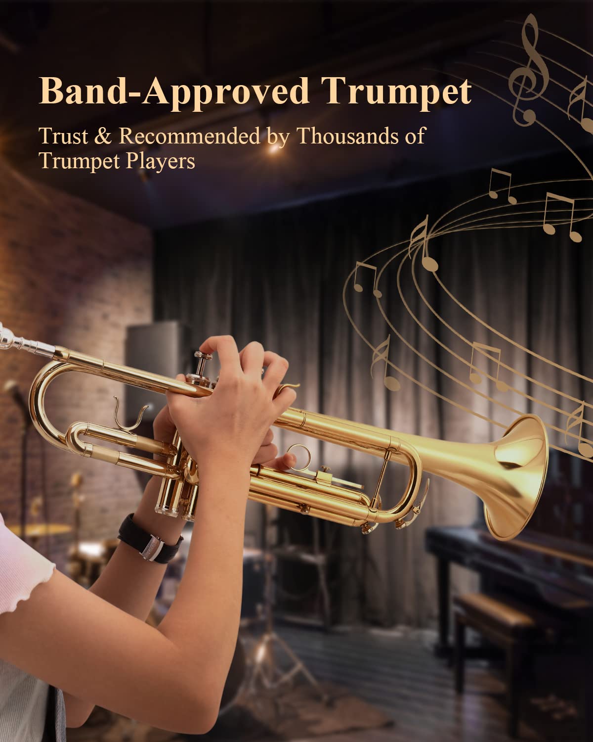 Bb Standard Trumpet Set with Hard Case and 7C Mouthpiece J8046