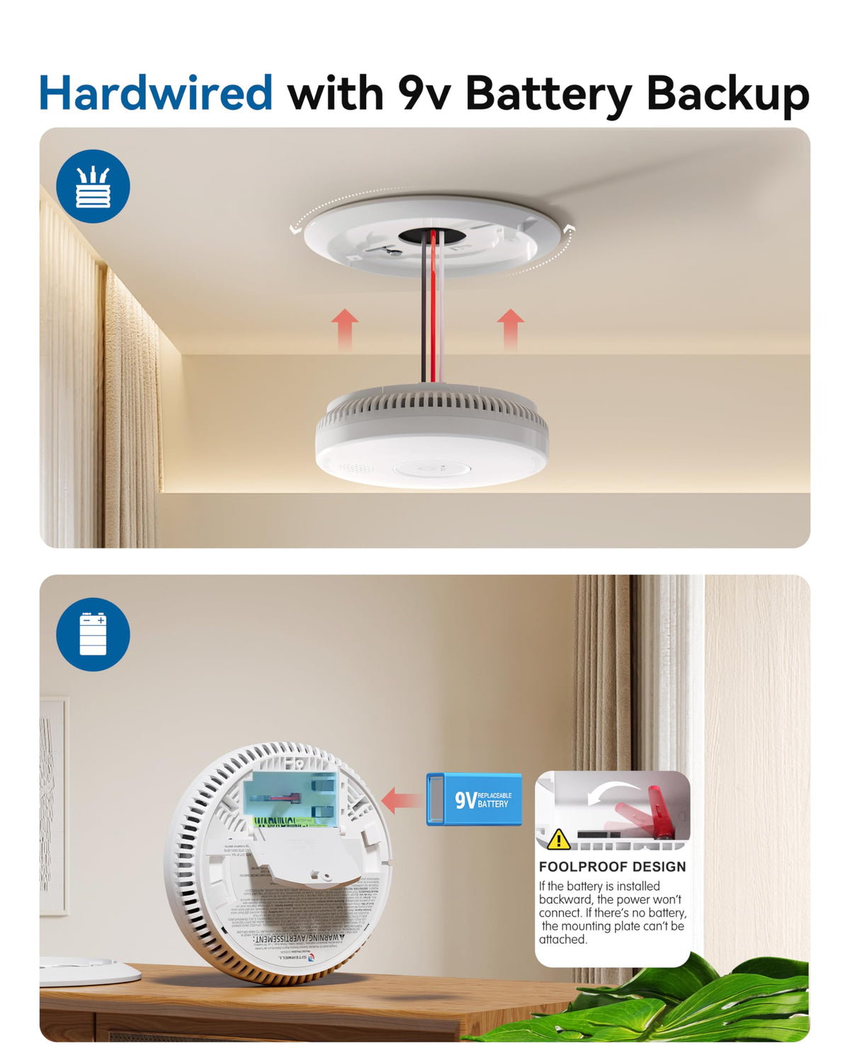 Smoke Detector Photoelectric Smoke Alarm Z8557