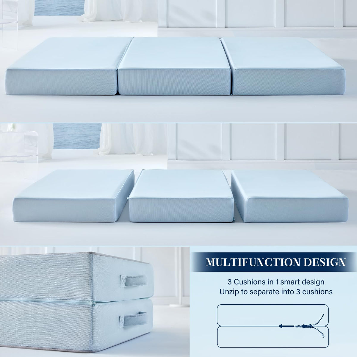 6 Inch Cooling Memory Foam Folding Mattress X39792