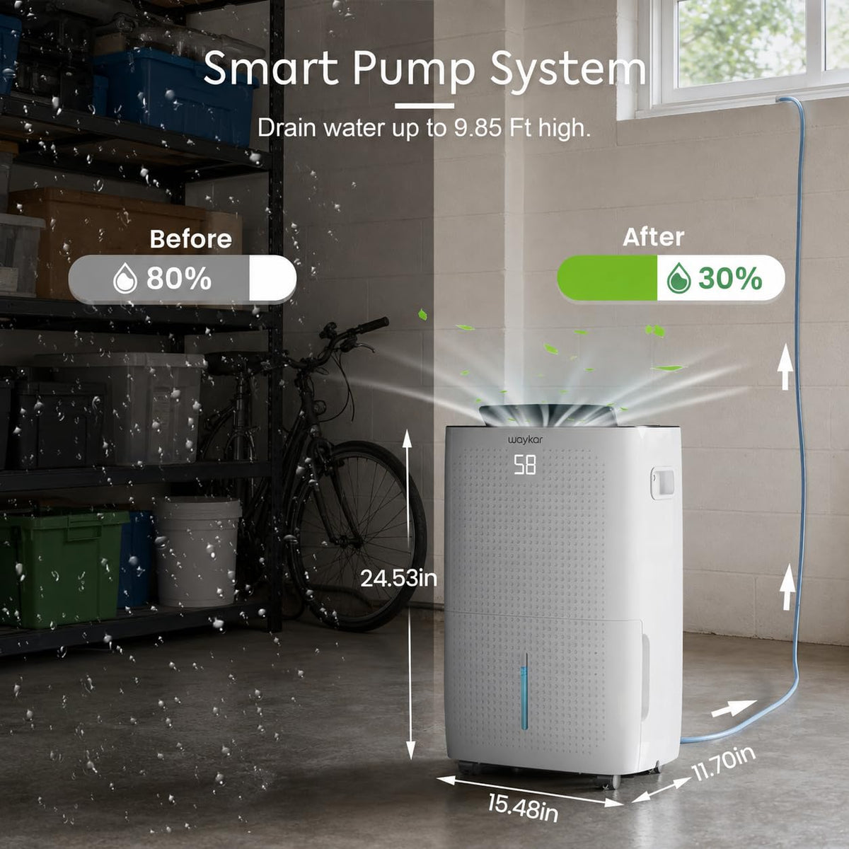 150 Pints Dehumidifier with Pump F2345