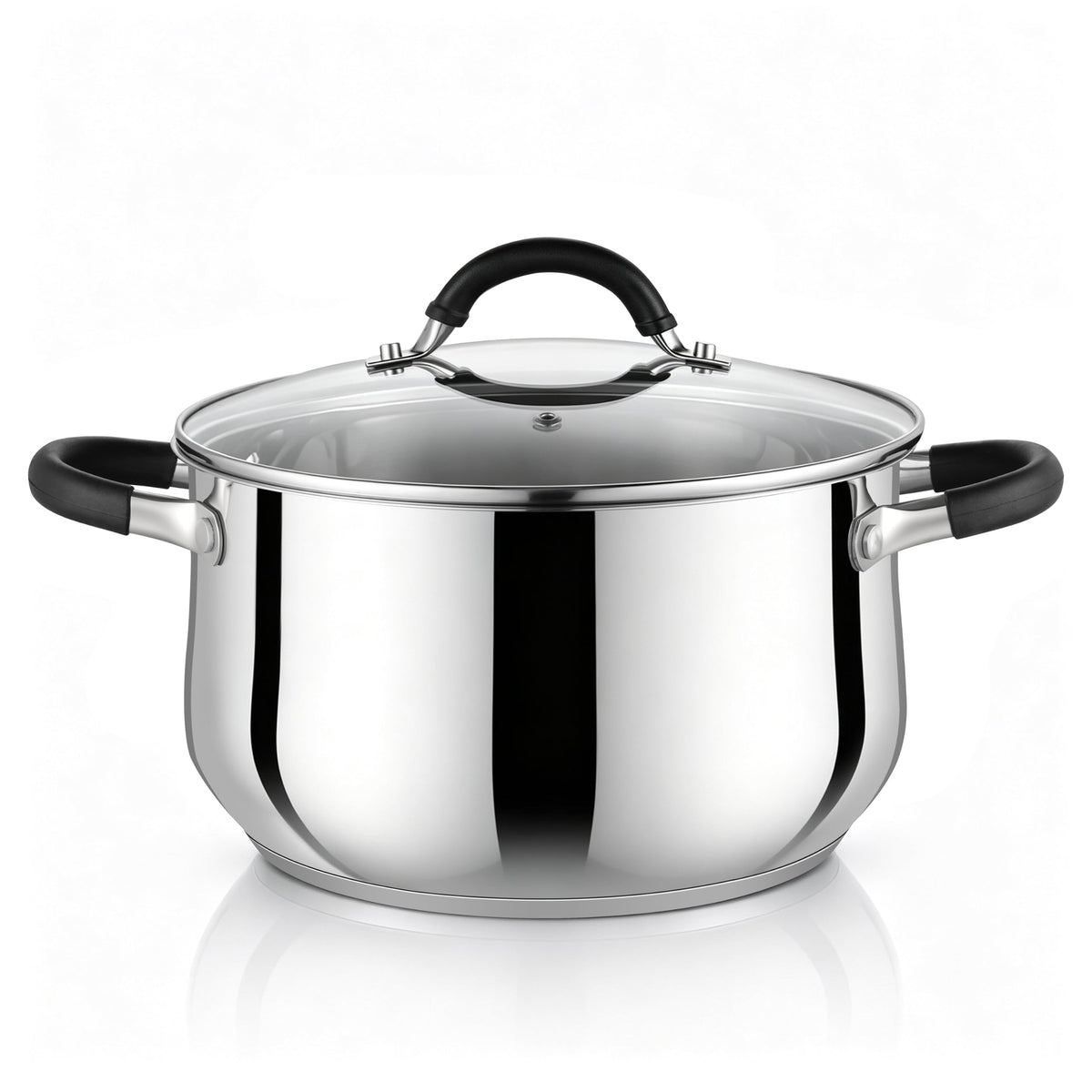 6 Quart Stainless Steel Induction Stock Pot with Lid N664