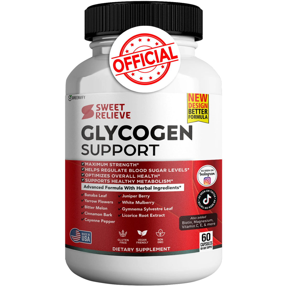 60 Capsules Glycogen Support F8333