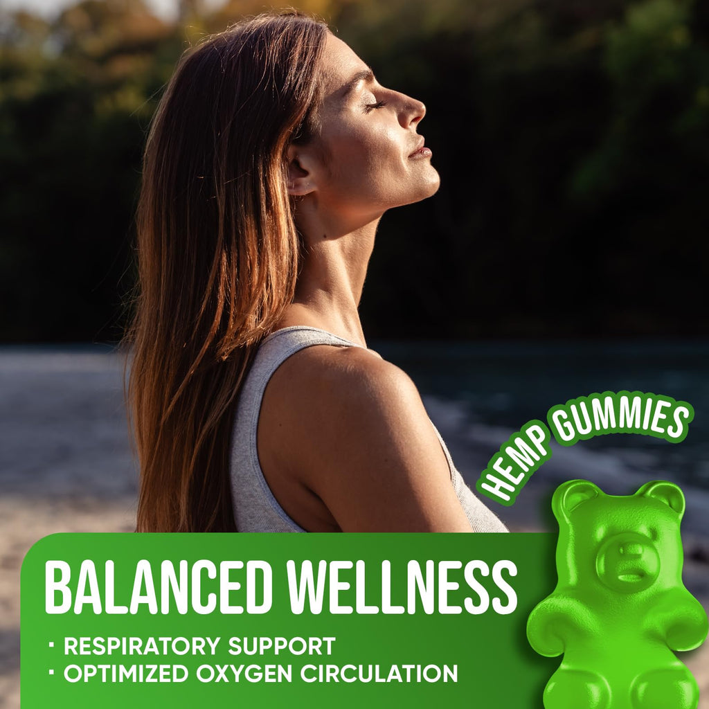 Hemp Gummies Lung Cleanse Supplement 60 Gummies D364876