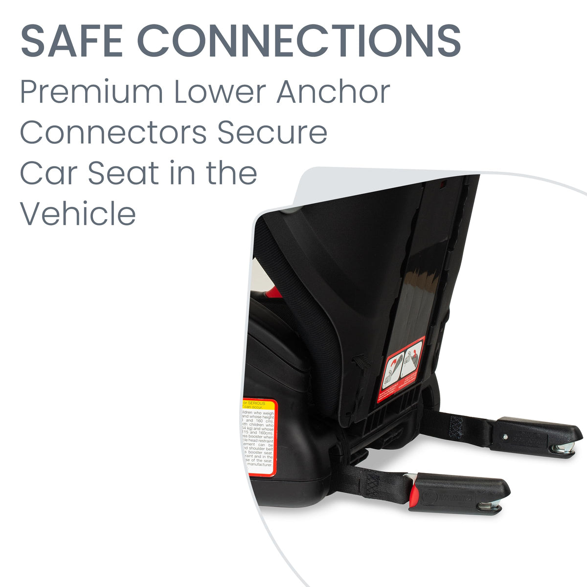 Black Backless Belt-Positioning Booster Seat B641
