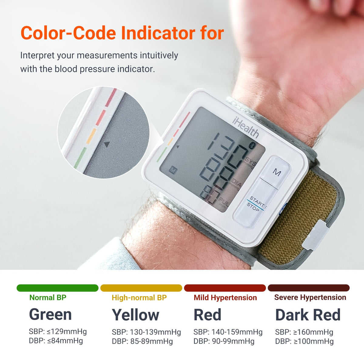 Wrist Blood Pressure Monitor with App X655