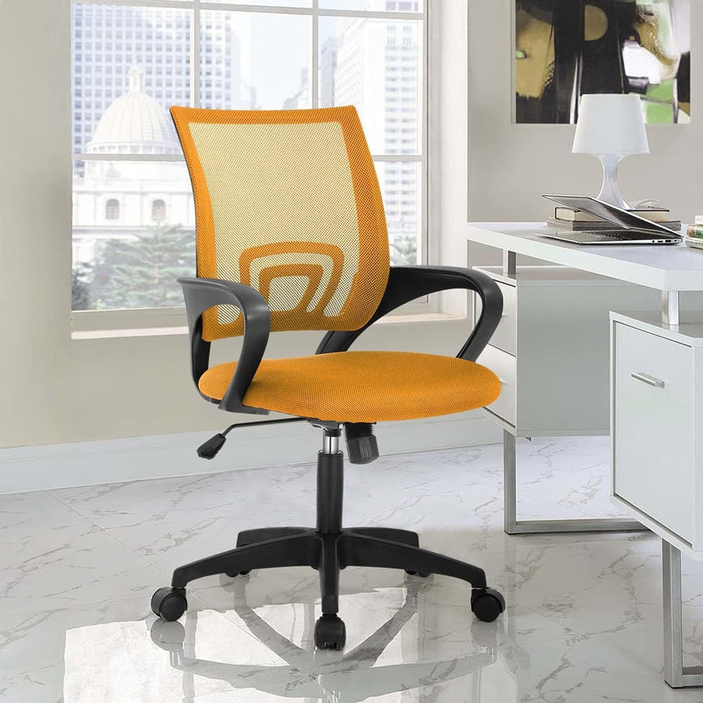Ergonomic Orange Mesh Office Chair with Lumbar Support C2188