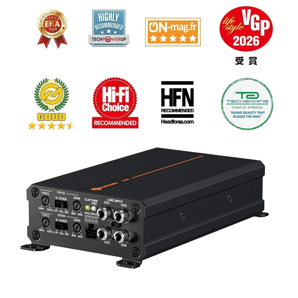 4 Channel Car Amplifier 200x4 Peak 400 Watts Mini Class D S6005