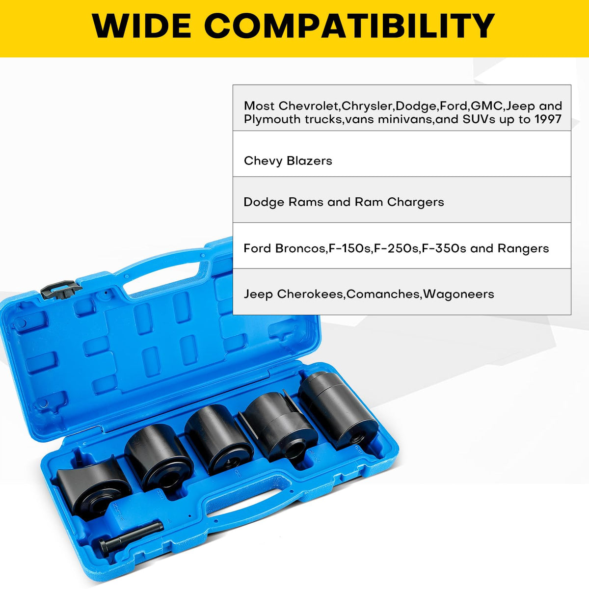 14PCS Ball Joint Remover Installer Adapter Tool Set V48024