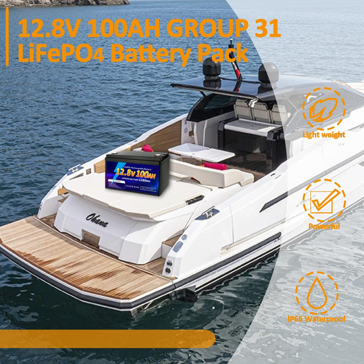 12V 100Ah LiFePO4 Battery I4798