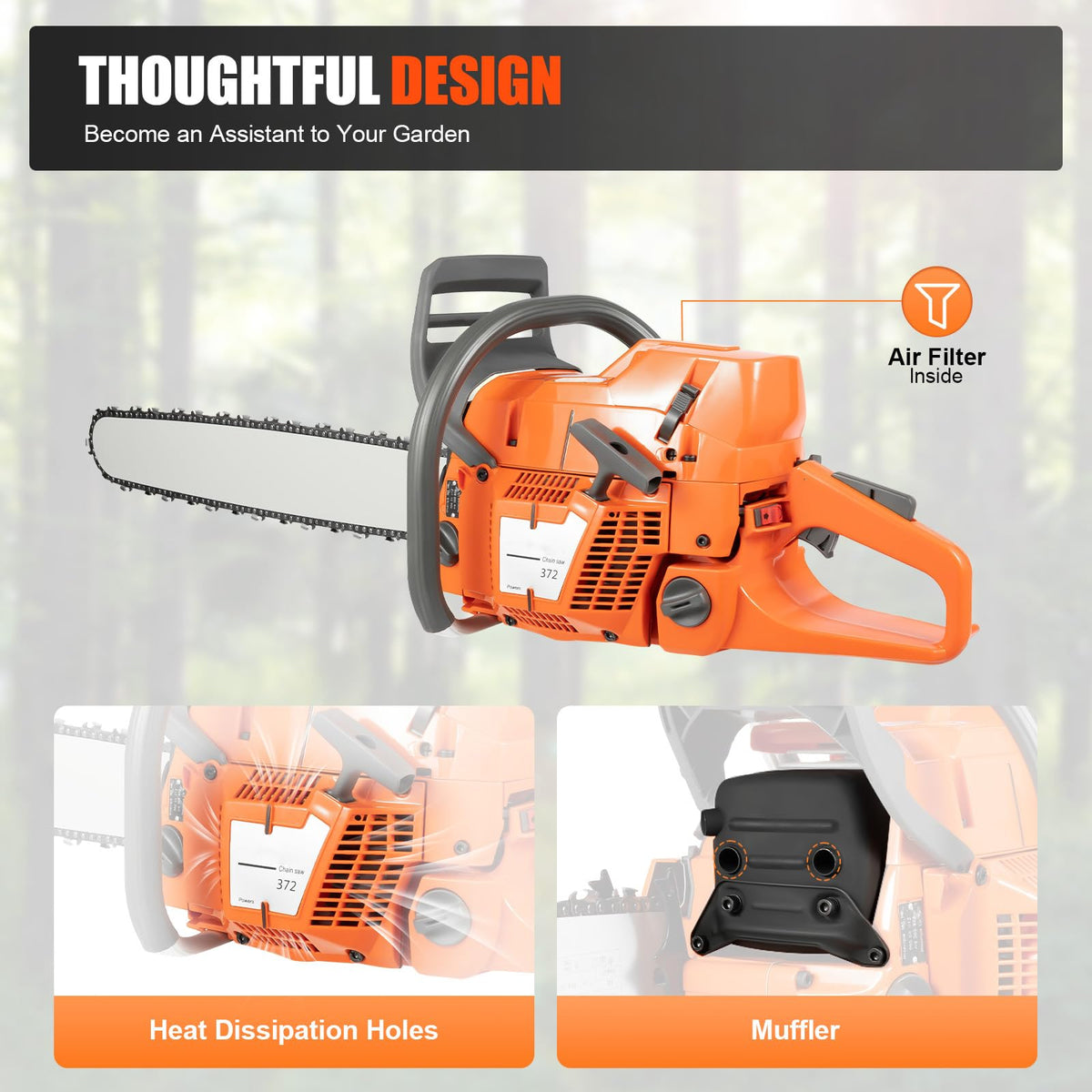 24 Inch 2-Stroke Gas Chainsaw H4664