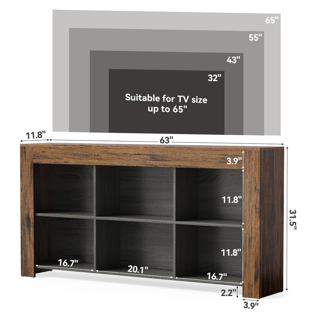 63-Inch TV Stand with Storage P2159