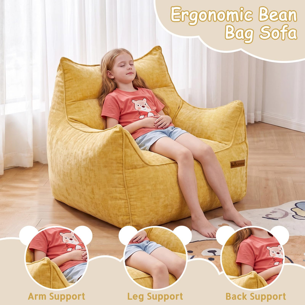 Fluffy Bean Bag Chair Z483651