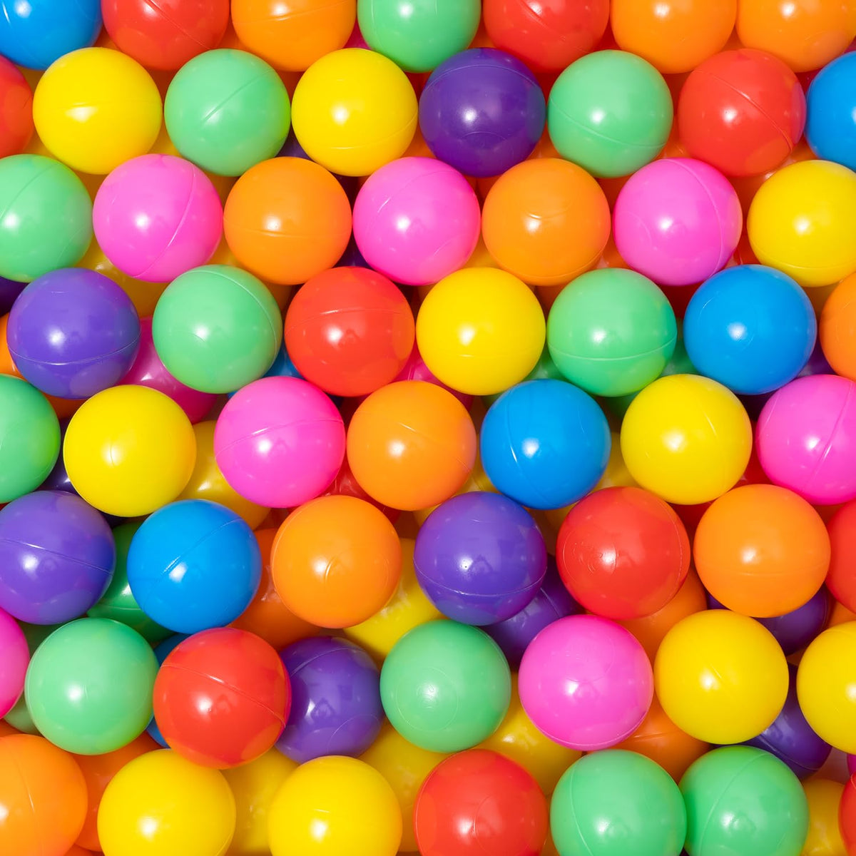 100pcs Crush Proof Plastic BPA Free Non-Toxic Play Balls U53699