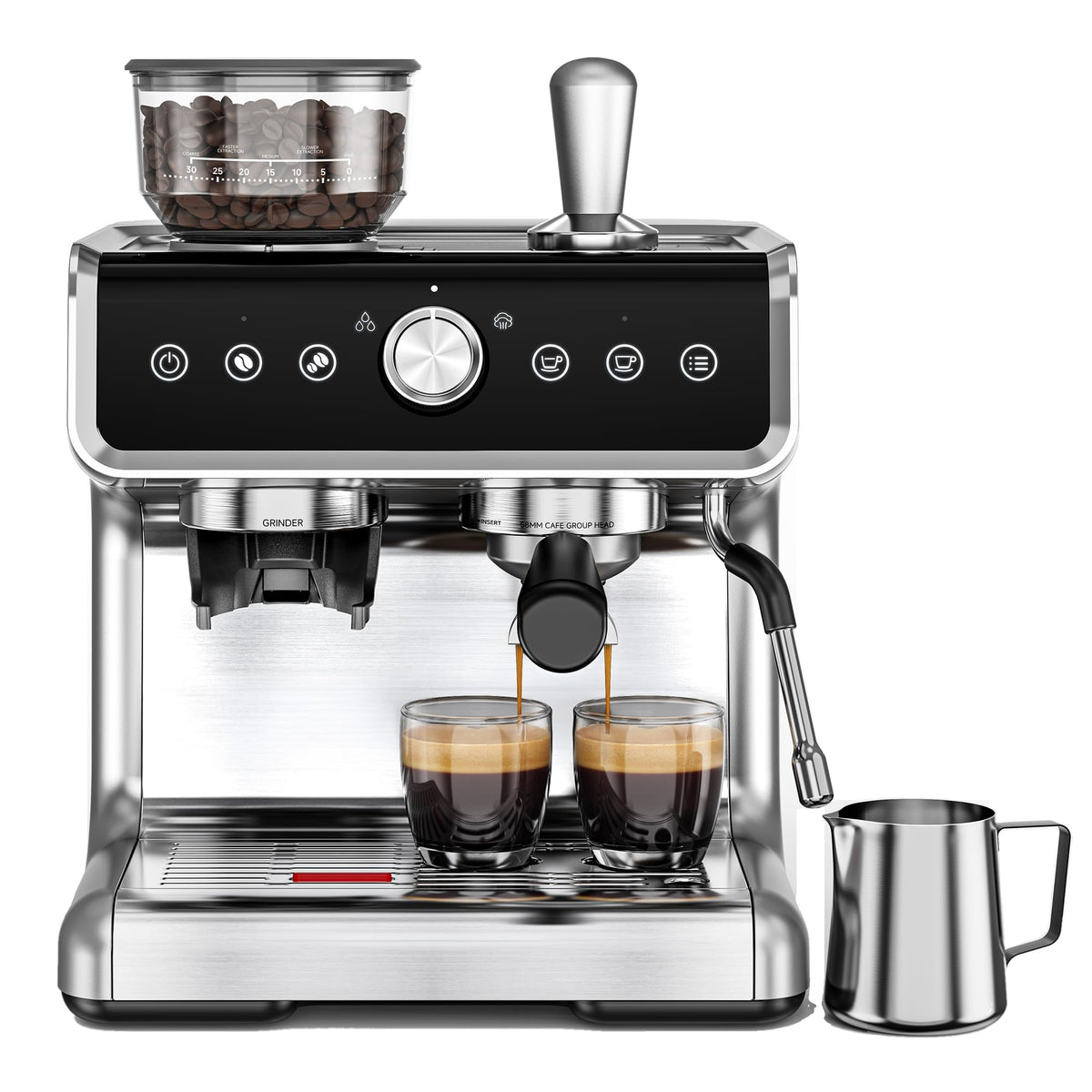Espresso Machine with Grinder and Milk Frother J528