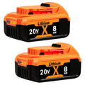 8.0Ah 20V MAX Lithium Batteries 2 Pack U163