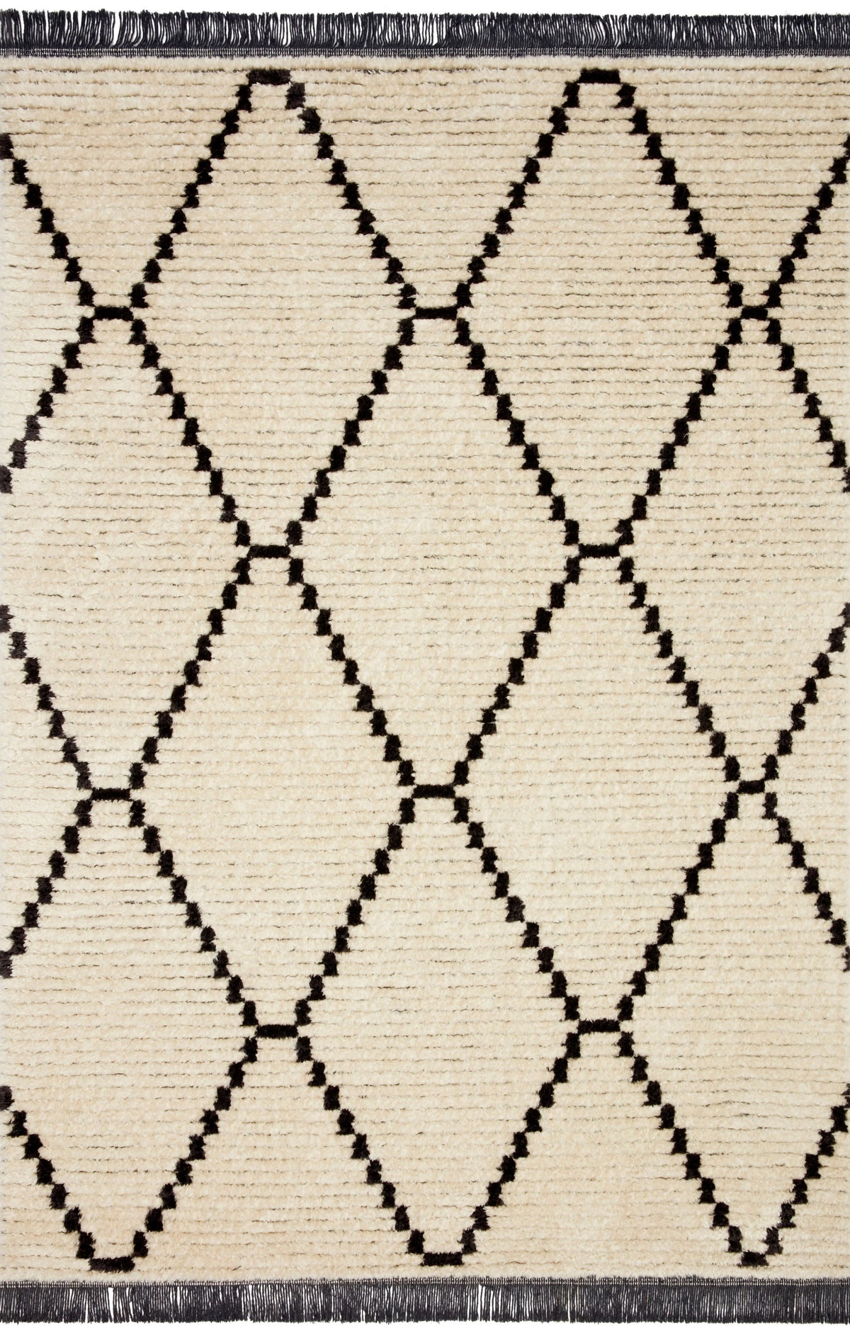 Cream Charcoal 2'7 x 10'0 Rug S299