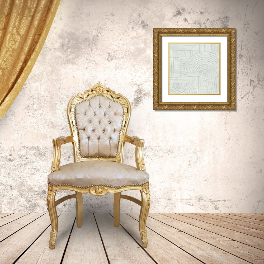 12x12 Gold Ornate Wood Framed Art Print P5755