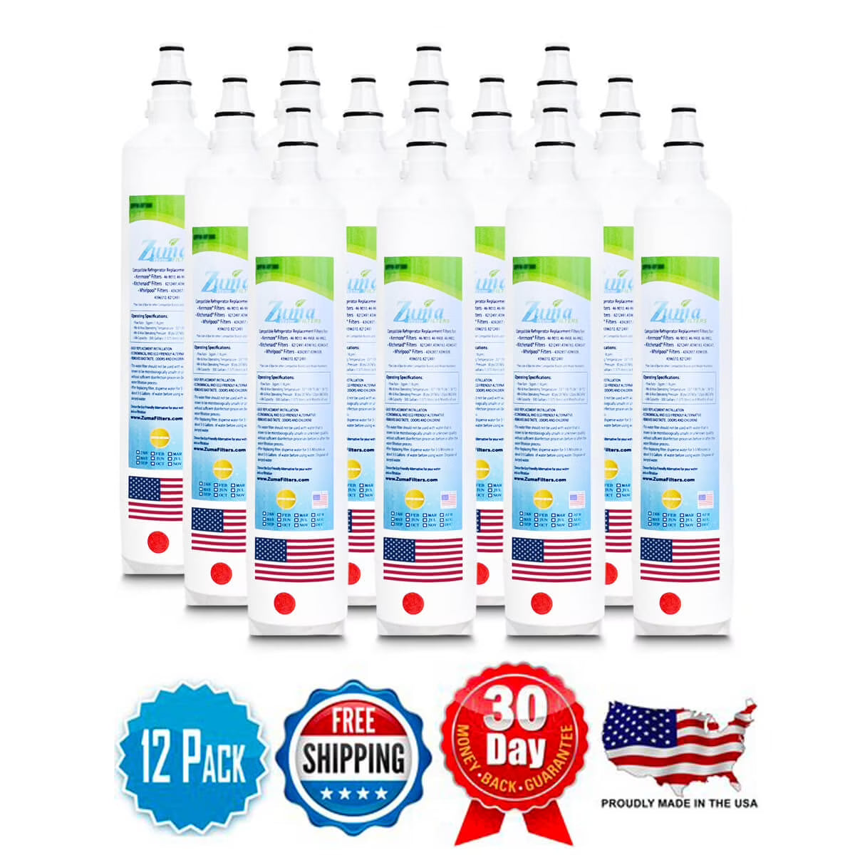 12 Pack Water Filters A18108
